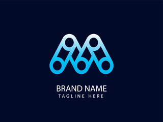 M modern logo