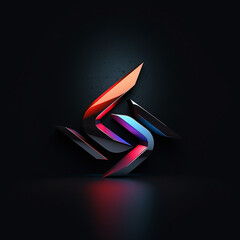 Best 3D minimalist colorful and unique logo design made by AI