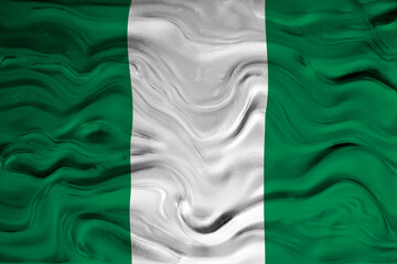 National flag of Nigeria. Background  with flag  of Nigeria.