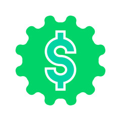 Dollar Cogwheel Icon