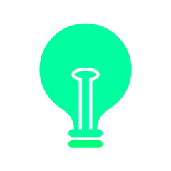Green Light Bulb Icon