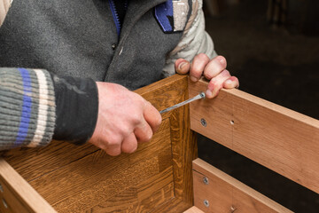 The joiner connects the panels with a screwdriver