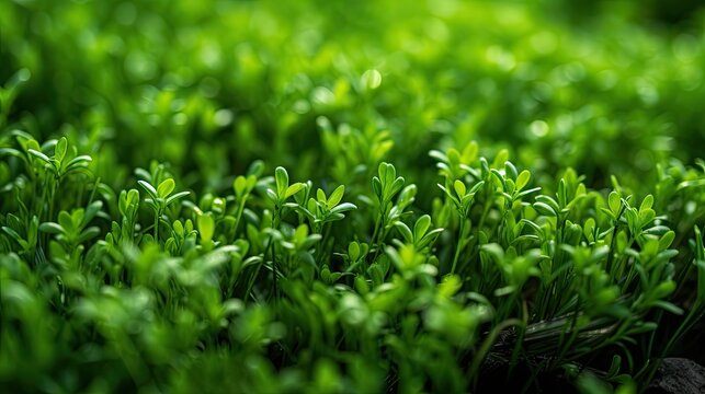 Close-up image of fresh spring green grass. Rich grass. Green nature background