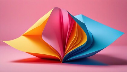 "A Vibrant Paper Sculpture: A Symphony of Color and Form"