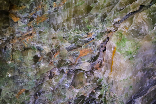 Lapis Specularis rocks in the Roman mine in The Sanabrio caves in Cuenca