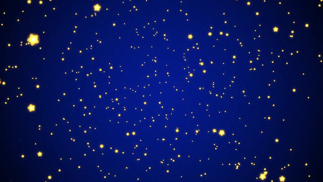 starry night sky 3D animation video