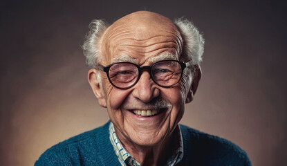 portrait of a senior man close-up , elderly man, grandpa portrait