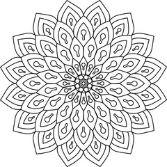 Vector Mandala Coloring Pages & Books