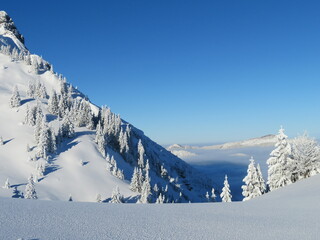 Winterlangschaft in den Bergen