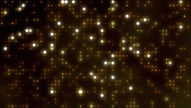orange gold bright animated background colourful colourful blinking lights, looping texture graphic background, led dots glowing circles golden money glitz glamour glamor