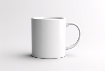 Obraz premium blank white coffee coffee mug mockup isolated on white background, ambient occlusion