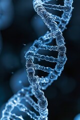 Replication DNA blue molecule in turquoise color