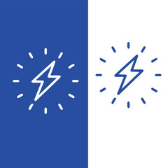 lightning bolt icon vector design, power vector icon - obrazy, fototapety, plakaty