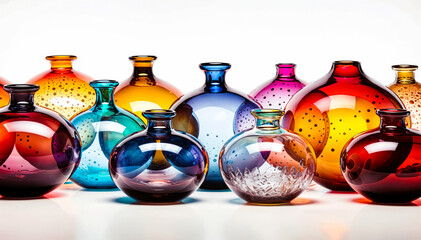 Colorful Floral Arrangement in Elegant Glass Vase