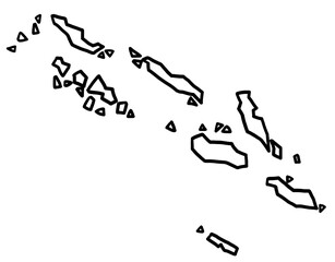 Solomon Islands map outline