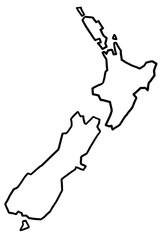 New zealand map outline