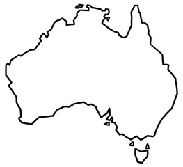 Australia map outline