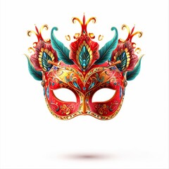 Carnival mask isolated on white background