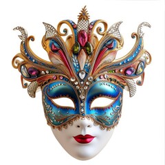 Venetian carnival mask isolated on white