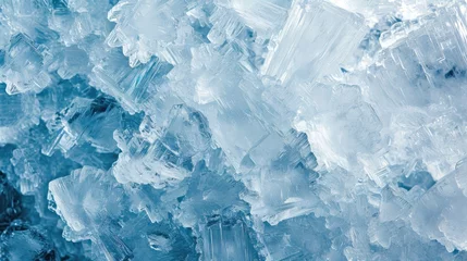 Foto op Aluminium Ice crystal abstract frozen wallpaper background © Irina
