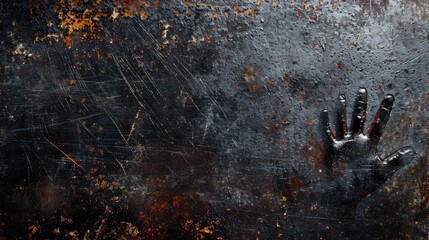 Old grunge rusty texture steel metal woth horror claws finger print wallpaper background