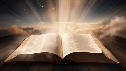 Open holy book bible.