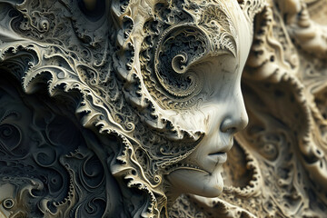 fractal with self-similar shapes and details