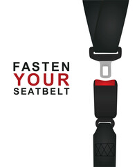 Fasten your seatbelt. vector  illustration