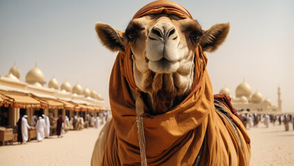 Arabian Man with Camel