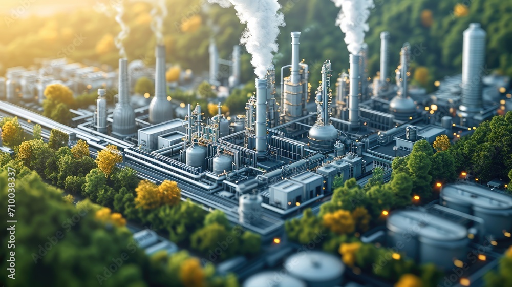 Poster high quality 3d detailed photorealistic data analytics tool capturing emission data to achieve net z