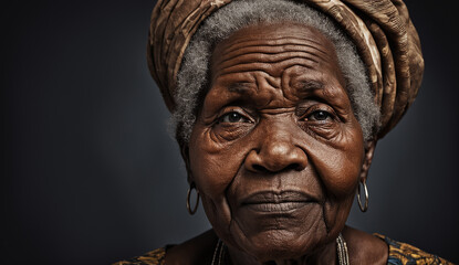 Fototapeta na wymiar Portrait of sad very old woman , close-up senior woman , portrait of sad senior woman , wrinkles on the face
