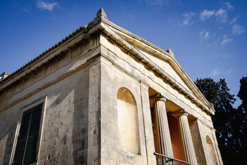 The Old Royal Palace St. Michael and St. George in Corfu town, Greece. Museum of Asian art.