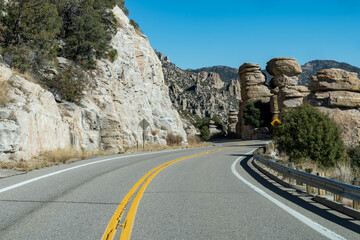 Driving the Mt. Lemmon scenic byway up near Summerhaven Arizona