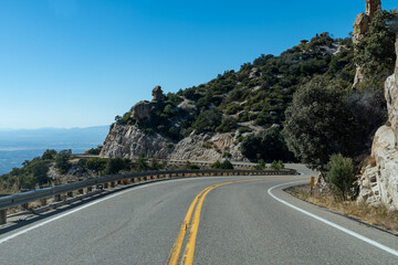 Driving the Mt. Lemmon scenic byway up near Summerhaven Arizona