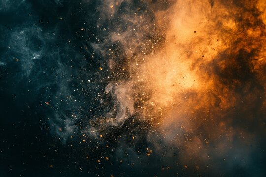 Abstract film texture background with grain dust and explosion