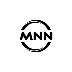 MNN letter logo design with white background in illustrator, cube logo, vector logo, modern alphabet font overlap style. calligraphy designs for logo, Poster, Invitation, etc.