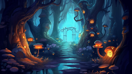 Obraz premium Wide Game Concept Background: Abstract World Illustration with Minimal Detail