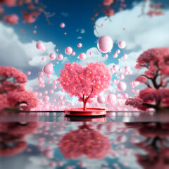 valentine background with hearts