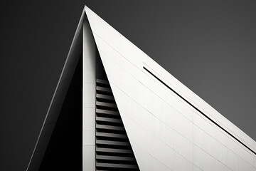 modern office building in black and white. Generative Ai