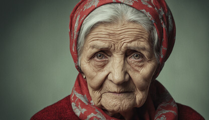 elderly woman, grandmother portrait