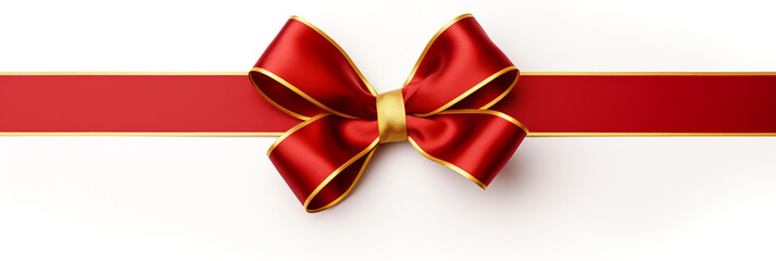 red and gold ribbon on Whitebackground, in the style of packed with hidden details, schoolgirl lifestyle created with Generative Ai