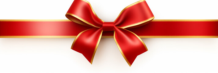 red and gold ribbon on Whitebackground, in the style of packed with hidden details, schoolgirl lifestyle created with Generative Ai