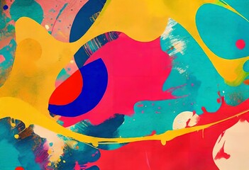 Colorful Abstract Wallpaper background-FACB9. Generative AI.	
