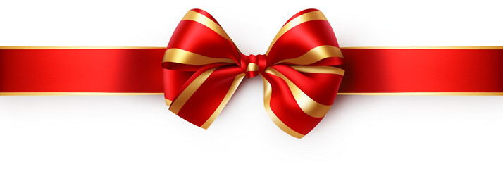 red and gold ribbon on Whitebackground, in the style of packed with hidden details, schoolgirl lifestyle created with Generative Ai