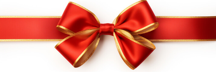 red and gold ribbon on Whitebackground, in the style of packed with hidden details, schoolgirl lifestyle created with Generative Ai