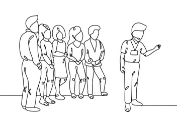 Guide. Excursion. Group of tourists