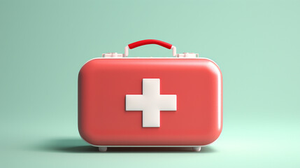 Fototapeta premium Simple Minimal First aid created with Generative Ai