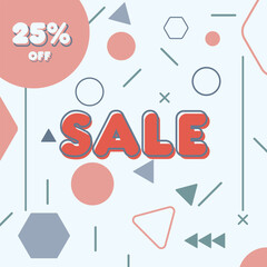 White sales poster for marketing and promotions 