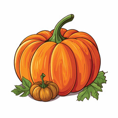 Autumn pumpkin for autumn background design. October