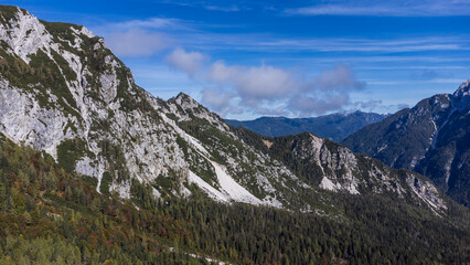 Fototapeta premium julian alps from Vršič road,. Slovenia, Central Europe,